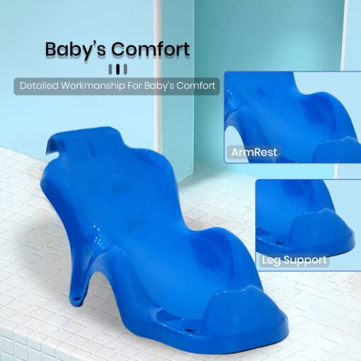 StarAndDaisy Smart Clean, Super Comfortable Baby Bather with Anti Slip - Baby Bath Tub for Newborn/Infants for 0-9 Months Baby (Blue) - Image 3