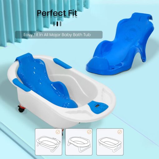 StarAndDaisy Smart Clean, Super Comfortable Baby Bather with Anti Slip - Baby Bath Tub for Newborn/Infants for 0-9 Months Baby (Blue) - Image 4
