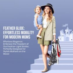 Easy foldable Stepless Backrest Adjustment Baby Stroller