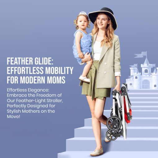 Easy foldable Stepless Backrest Adjustment Baby Stroller