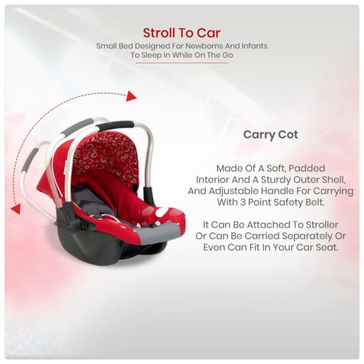 International Series – Sprints Baby Stroller In Travel System Baby Carriage With Bassinet Baby Pram With Infant Car Seat (Black) - Image 6
