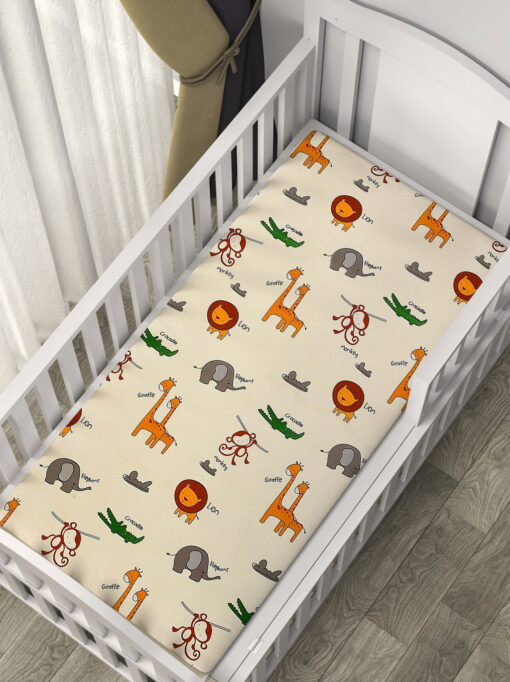 StarAndDaisy Baby Soft Breathable Cotton Crib Sheet - Mattress Sheets Set for Infants, Assorted Print, Pack Of 1 - W-127cm H-178cm - Image 13