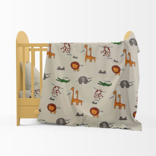 StarAndDaisy New Born Baby Soft Breathable Cotton Crib Sheet, Toddler Mattress Bed Sheets Set, Nursery Sheet for Standard Size Crib or Comfortable for Infants (Animal Print | Pack Of One | W-127cm H-178cm) - Image 3