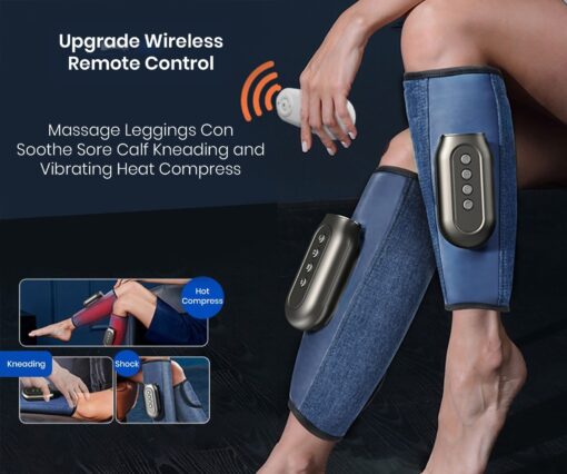 Introducing Calf Massager Hot Massage Electric Heated Warmer Airbag Shiatsu Air Pressure Leg Massager for Circulation and Relaxation (JB-701) - Image 4