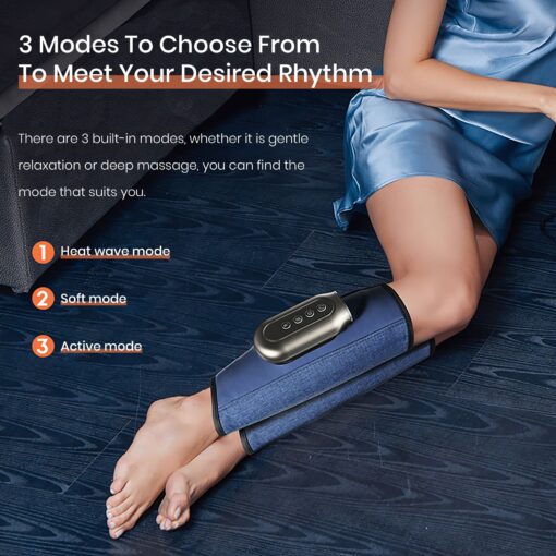 Introducing Calf Massager Hot Massage Electric Heated Warmer Airbag Shiatsu Air Pressure Leg Massager for Circulation and Relaxation (JB-701) - Image 6