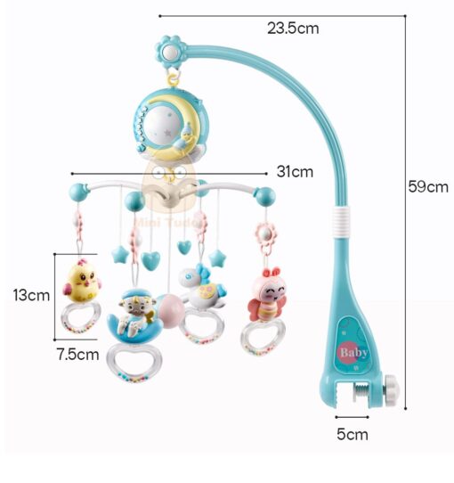 Multifunction Night Light Moon Bed Bell Toy Rattle Set Plastic for Baby - Image 12