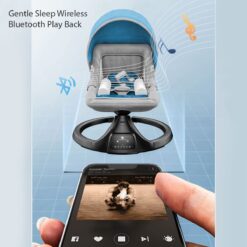 StarAndDaisy Swing ‘N’ Sway Rocker – Smart Rocking Electric Baby Rocker Chair Coaxing Rocking Chairs for Babies For Comfortable Sit, Play, and Sleep (Blue)