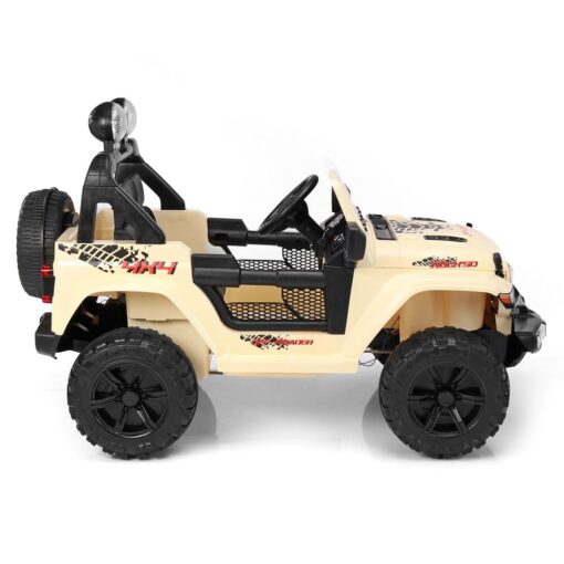 StarAndDaisy SUV Kids Jeep with LED Light, USB & Music - Rechargeable Battery Operated Electric Kids Car Jeep - Beige - Image 2