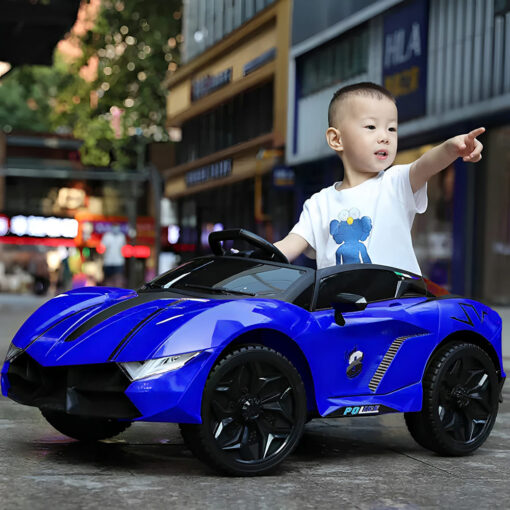 StarAndDaisy Electric Car for Kids with Rechargeable Battery with Music & Lights - Blue-LFC-HS901-P - Image 7