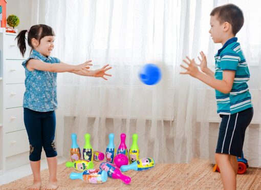 Itoys House Bowling Game for Kids - 6 Big Pin and 2 Big Ball Indoor & Outdoor Fun Games - Early Development Activity Toys - Image 5