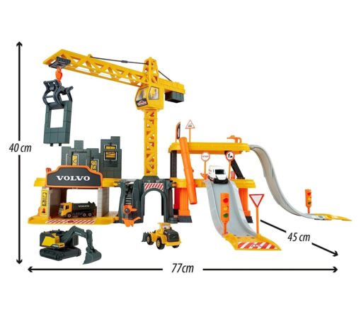 Majorette Volvo Construction Playset With 5 Vehicles - Image 2