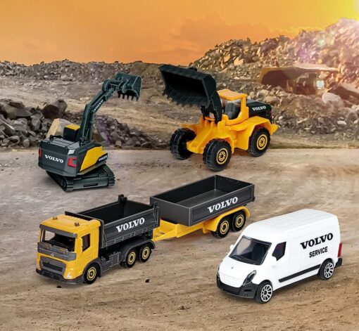 Majorette Volvo Construction Playset With 5 Vehicles - Image 5