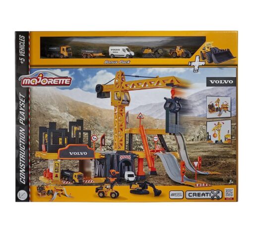Majorette Volvo Construction Playset With 5 Vehicles - Image 7