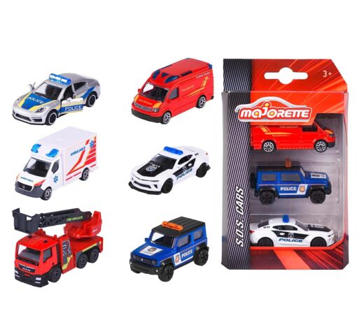 Majorette S.O.S 3-Piece Die Cast Vehicles Collectible Model Toys for Kids 3+ Years, Perfect for Birthdays Gifts and Playtime Fun for baby & Toddler - Image 2