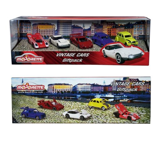 Majorette Vintage Cars, 5 Pieces Git Pack Car Set Toy Game for Kids & Toddler (Multicolor) - Image 3