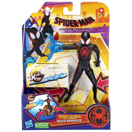 Marvel Spiderman - Across The Spider-Verse Web Spinning Miles Morales Toy, 6-Inch-Scale Deluxe Action Figure, Toys for Kids Ages 4 and Up - Image 2