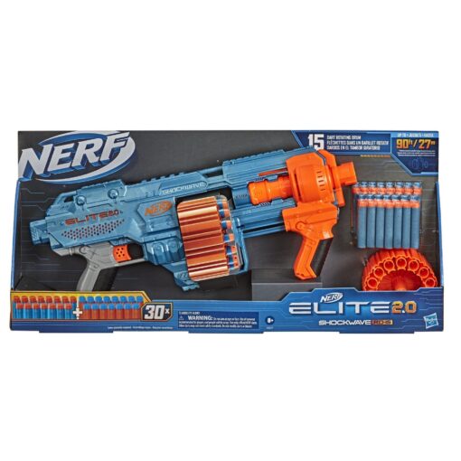 Nerf Elite 2.0 Shockwave Rd-15 Toy Blaster & Nerf Alpha Strike Fang Qs-4 Toy Blaster - Image 2