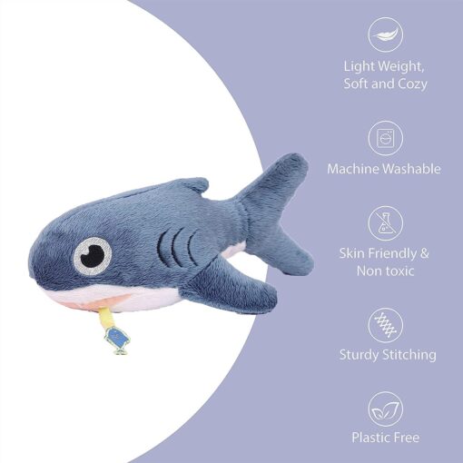 Mi Arcus Baby Shark Soft Toy for Girls and Boys, Plush Cute Huggable Washable Non Toxic Long Size Animal Stuffed Baby Shark Teddy Birthday Gift for Baby and Kids - Image 5