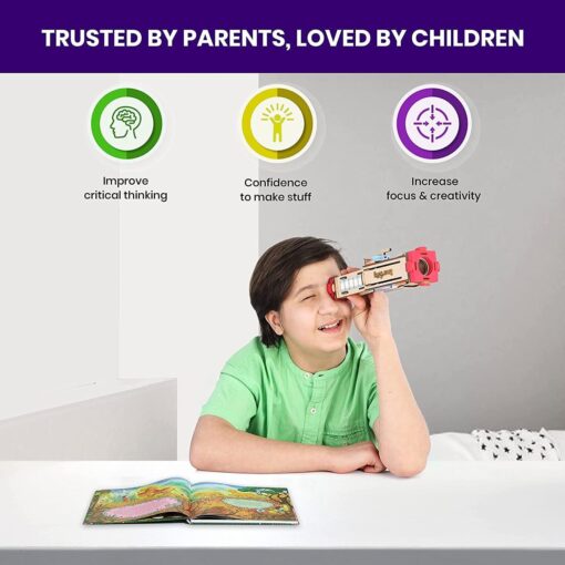Smartivity Pirate's Telescope Stem Educational DIY Building Construction Activity Kit for Kids, Measure Hight & Distance, Perfect Fun Gift Toys for Kids 8-14 Year Old Boys & Girls - Image 4