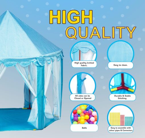 Dream Castle Play Tent Blue - Image 6