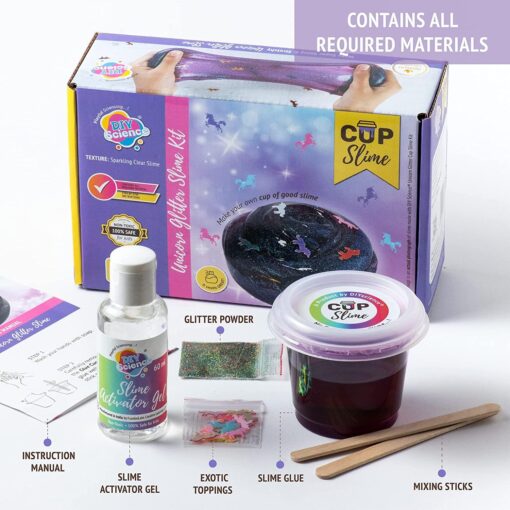 Diy Science Unicorn Glitter Slime Kit for Kids - Make Super Shiny and Stretchy Slime in 4 Easy Steps, Scented Slime Glue for Boys and Girls Aged 8 Year to Above - Image 3