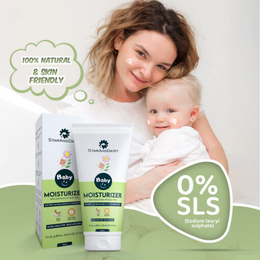 StarAndDaisy Baby Moisturizer - Baby Moisturizing Cream with Shea Butter and Goat Milk - 200 ML - Image 3