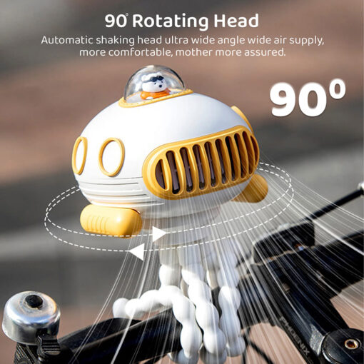 StarAndDaisy Battery Operated Fan for Stroller, Crib Cot & Car Seat - White - Image 10