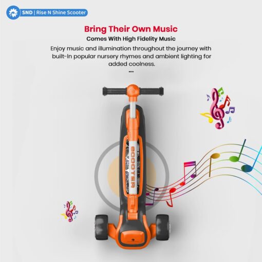 kids scooter with own music system