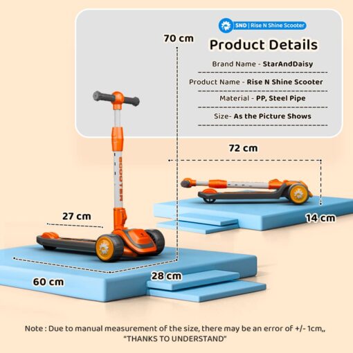 zippy rise and shine kids scooter dimensions