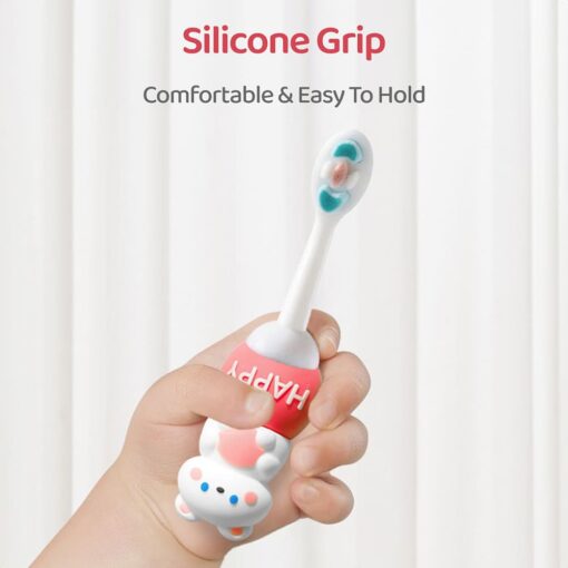 StarAndDaisy Pinny Rabbit Toothbrush for Toddlers & Kids with Ultra Soft Bristle & Silicone Grip - Image 3
