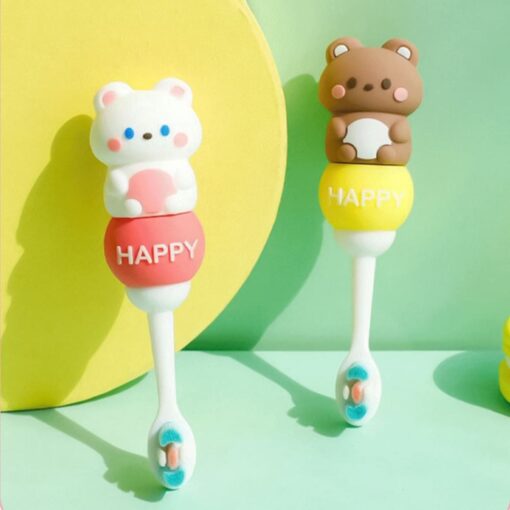 StarAndDaisy Teddy Bear Kids Tooth brush with Ultra Soft Bristle Tooth Brush for Toddlers with Silicone Grip - Image 11