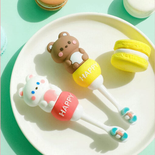StarAndDaisy Teddy Bear Kids Tooth brush with Ultra Soft Bristle Tooth Brush for Toddlers with Silicone Grip - Image 10