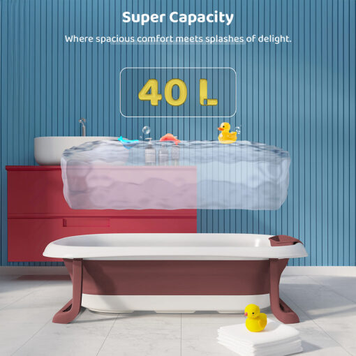 Anti-Slip Foldable Bathtub for Baby with Soap Bar with Thermal Insulation Design (BT Basic Brown) - StarAndDaisy - Image 2