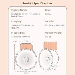 StarAndDaisy Premium All-in-1 Wireless Wearable Hands Free Electric Breast Pump for Breastfeeding with USB Rechargeable - 150ml
