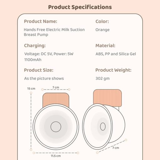 StarAndDaisy Premium All-in-1 Wireless Wearable Hands Free Electric Breast Pump for Breastfeeding with USB Rechargeable - 150ml