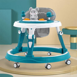 StarAndDaisy Multifunctional Intelligent Early Education Baby Walker with Toy Tray (Blue)