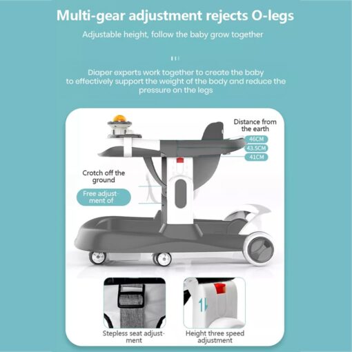 multi gear adjustment baby walker