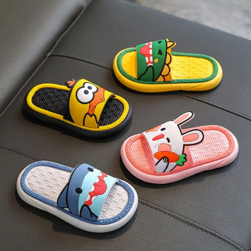 StarAndDaisy Kids Slip-on Slides, Non-Slip Summer Slipper Indoor & Outdoor for Boys or Girls - JH-515-WH-BLU - Image 3