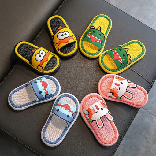 StarAndDaisy Kids Slip-on Slides, Non-Slip Summer Slipper Indoor & Outdoor for Boys or Girls - JH-515-WH-BLU - Image 4
