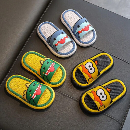 StarAndDaisy Kids Slip-on Slides, Non-Slip Summer Slipper Indoor & Outdoor for Boys or Girls - JH-515-WH-BLU - Image 5