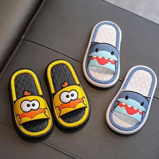 StarAndDaisy Kids Slip-on Slides, Non-Slip Summer Slipper Indoor & Outdoor for Boys or Girls - JH-515-WH-BLU - Image 6