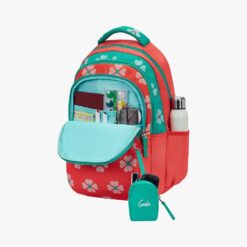 Genie Crimson Lightweight School Bags for kids, Multiple Compartments for Organization in Kids' School Backpack - Blue