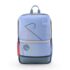 American Tourister Casual Backpack For Students, 20 Ltr, Extra Padding Shoulder, Fine Twill Polyester Printed Trendy Bags - Aleo 3.0 Blue