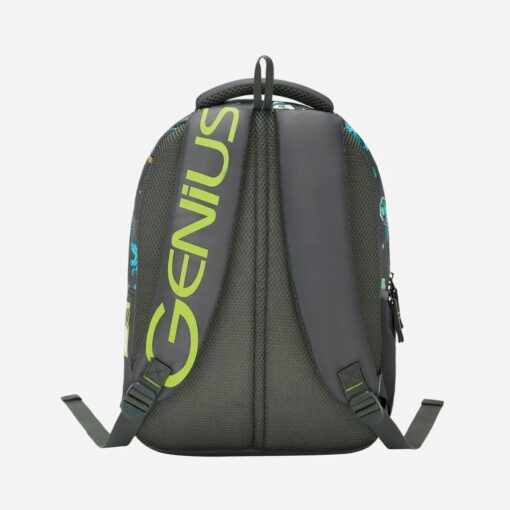Genius by Safari Cosmo 23L Trendy Children's School Backpack with Name Tag, Ergonomic, And Lightweight for Boys & Girls - Grey