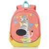 American Tourister Animal Print Kids School Bag With Polyester Fabric, 2 Organizational Pockets 15 Ltrs - Zoodle 3.0 Zebra Orange