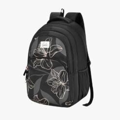Genie Radiant Premium Backpack for Boys & Girls With Rain Cover, Water Resistant, and Extra Padding Shoulder Straps - 36L Black
