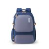 American Tourister School Backpacks with 3 Full Compartment 2 Front Pocket, Waterproof 34.5 Ltrs Bags - Brett 3.0 Navy-Grey