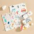StarAndDaisy Baby Face Towel, Soft Handkerchief Bathing Face Washcloth, wipe Burp Cloth, Burp Cloth - Set of 5
