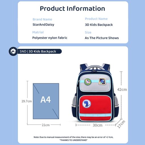 Specification of Kids School Bags