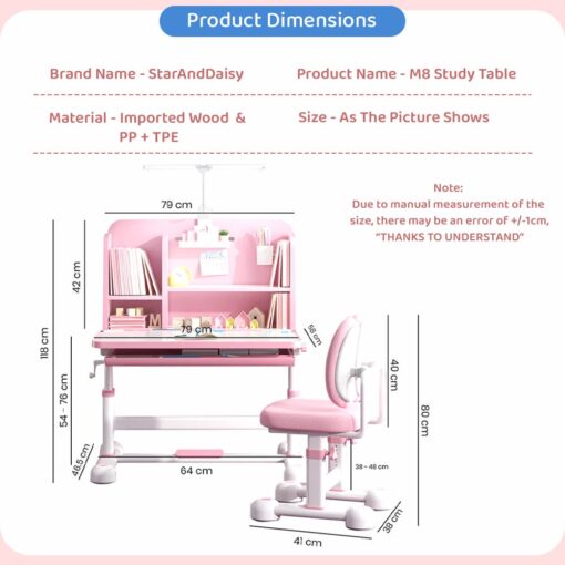 Specification of Kids Study Table
